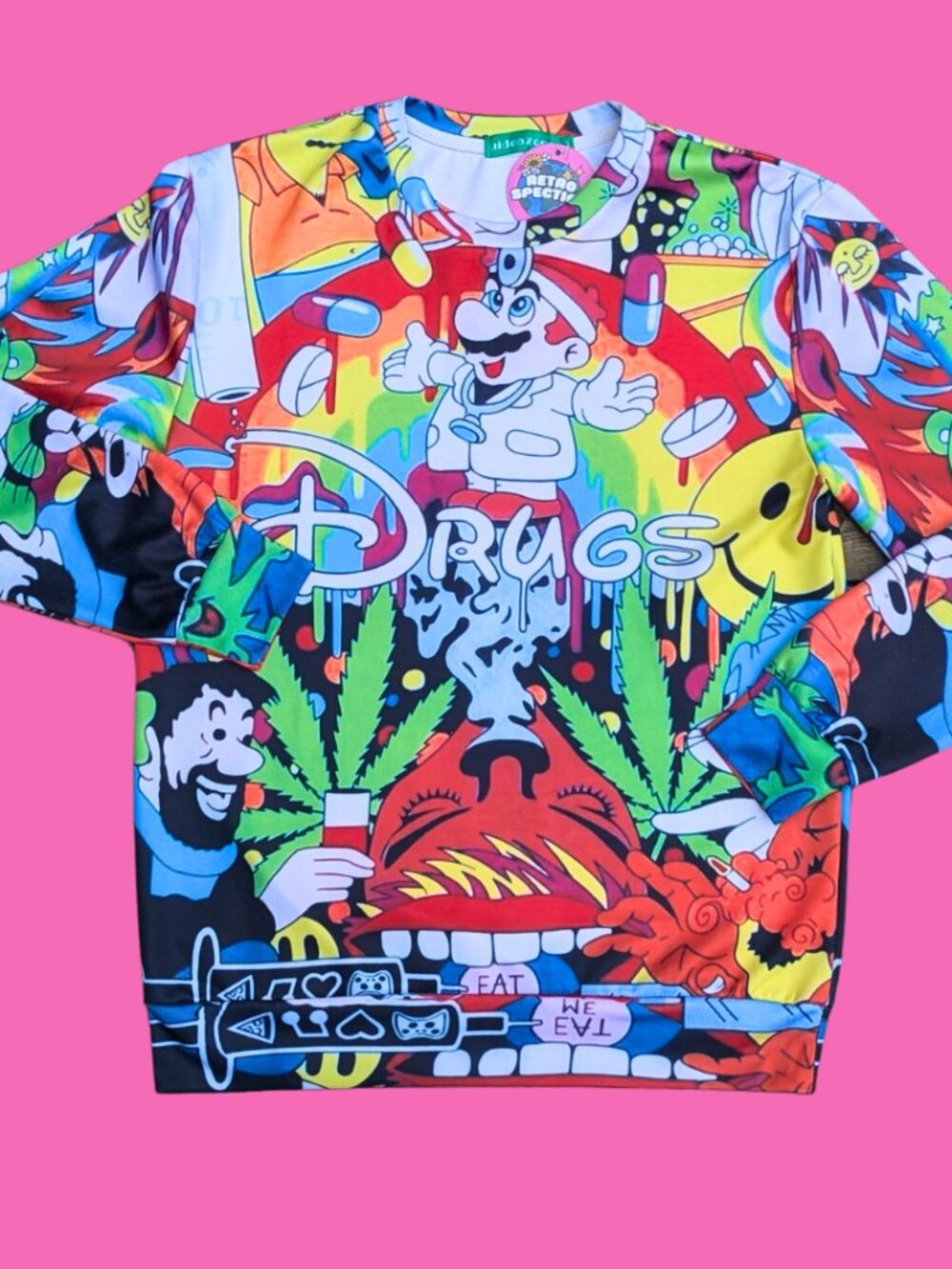 Psychedelic, Dr*gs Sweater Size L